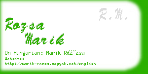 rozsa marik business card